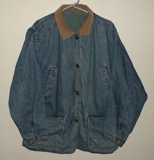 Vtg 80s 90s Paris Sport Club Men’s Small (Large) Denim Reversible Chore Coat